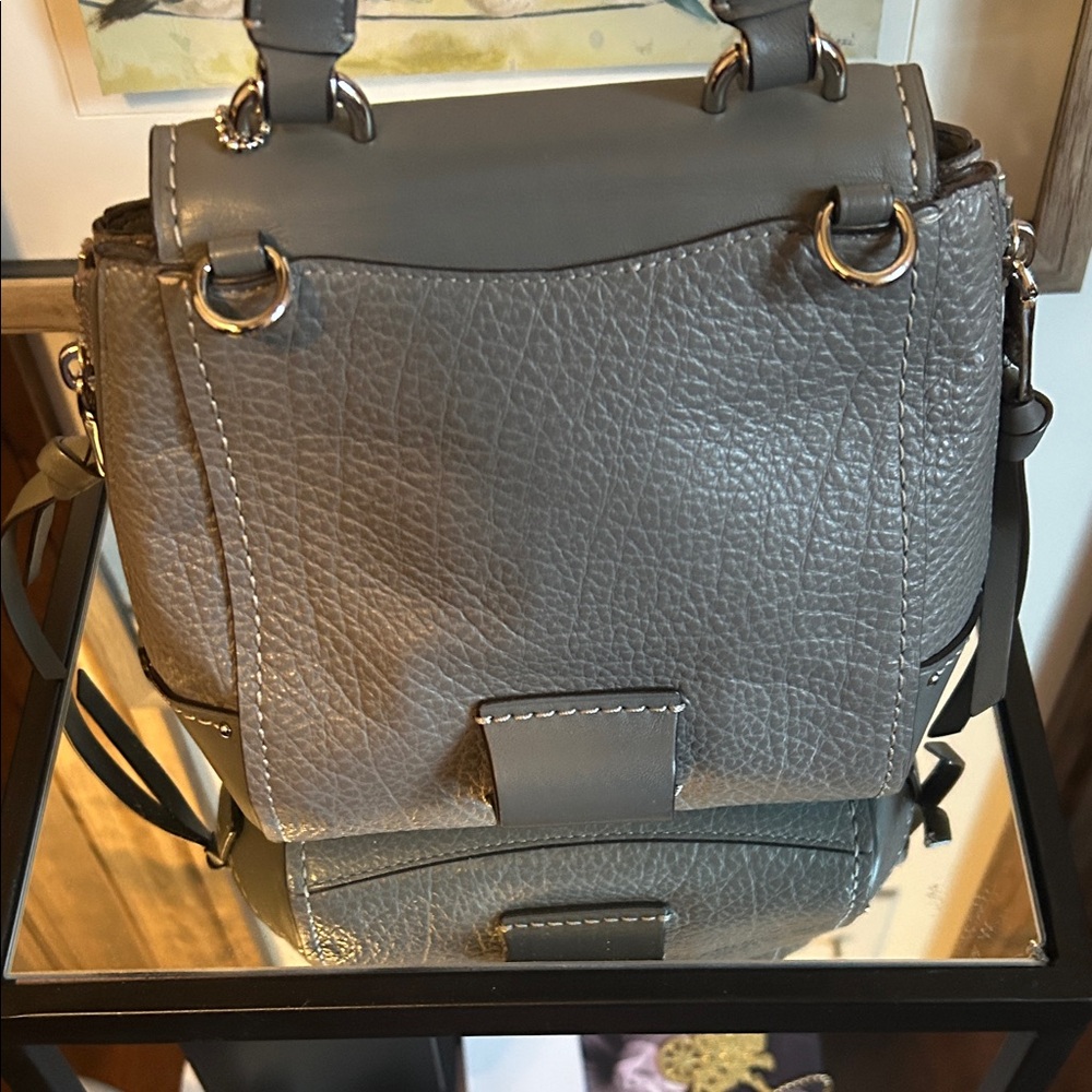 Coach Gray Leather Satchel converts into a backpack - Picture 6 of 13